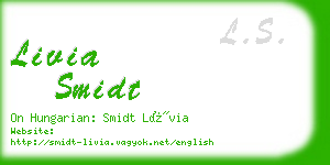 livia smidt business card